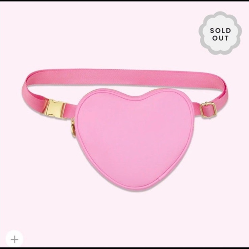Stoney Clover Lane Pink Heart belt Bag crossbody bag